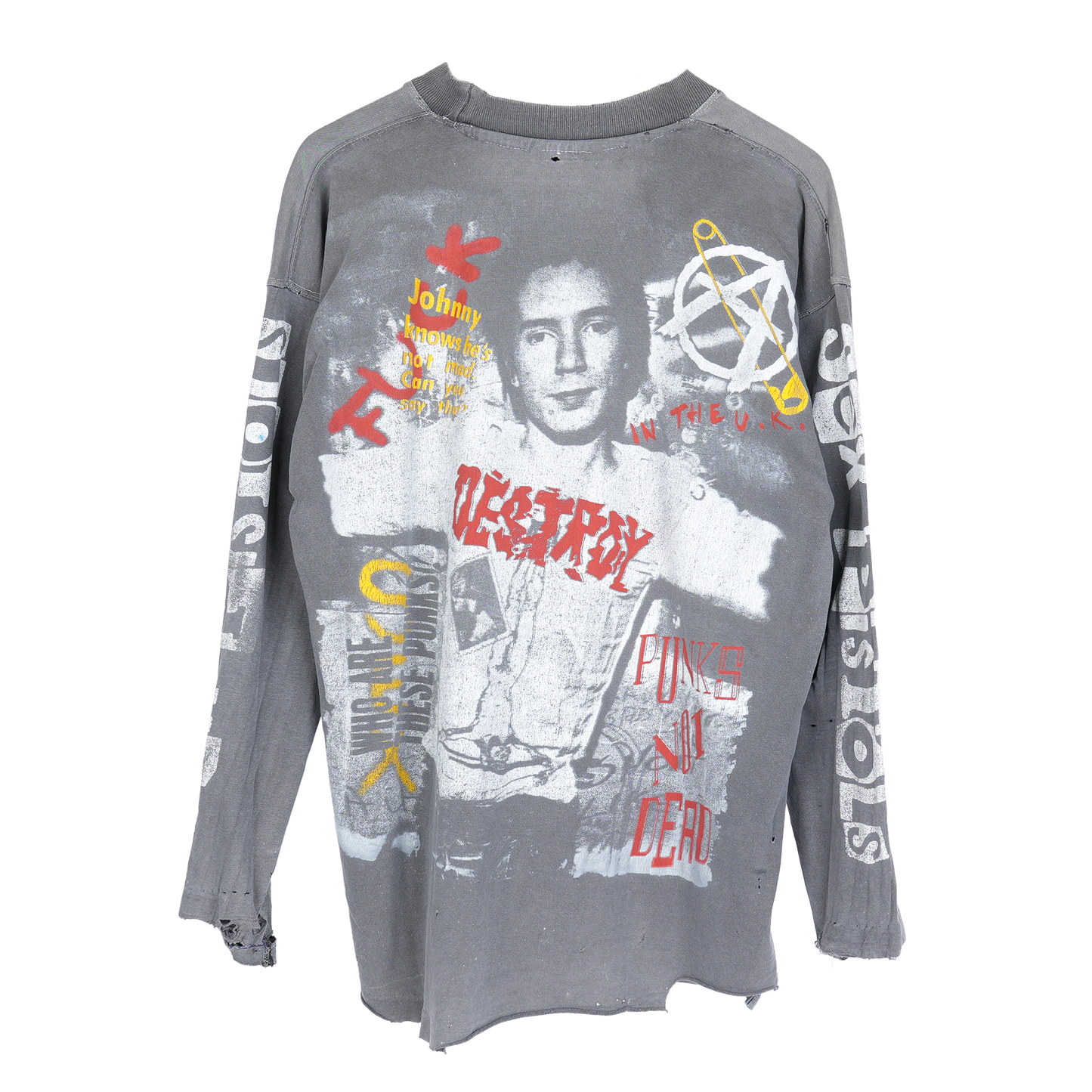 VINTAGE SEX PISTOLS THE NASTIES FADED LONG SLEEVE T-SHIRT