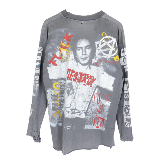 VINTAGE SEX PISTOLS THE NASTIES FADED LONG SLEEVE T-SHIRT
