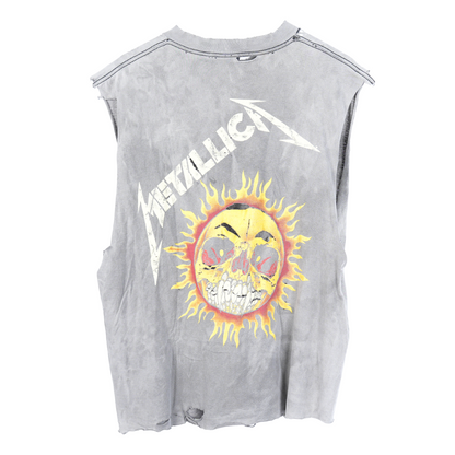 FADED THRASHED METALLICA FLAME PUSHHEAD CUT OFF