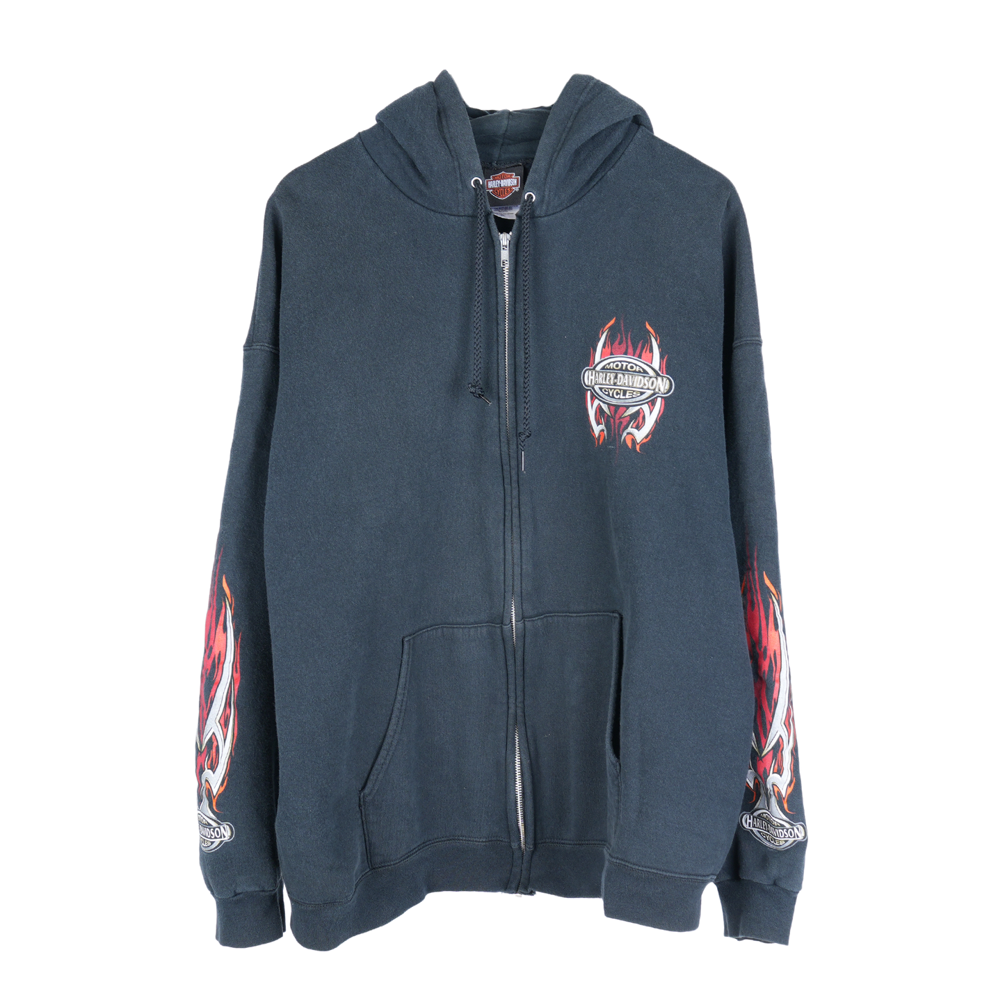 VINTAGE HARLEY-DAVIDSON FLAME ZIP UP HOODIE