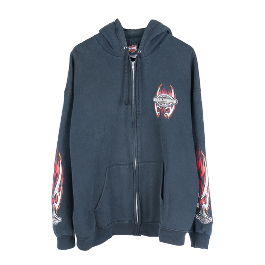 VINTAGE HARLEY-DAVIDSON FLAME ZIP UP HOODIE