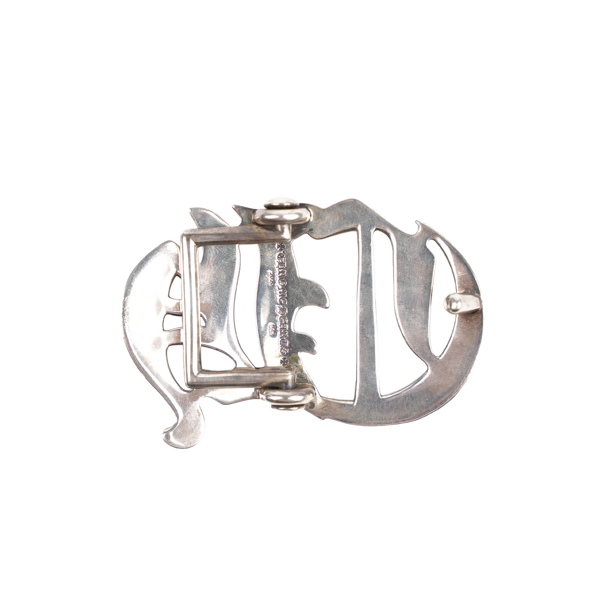 CHROME HEARTS 1 INCH SILVER CH BELT BUCKLE