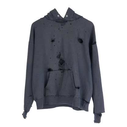 VINTAGE BOXY FADED DISTRESSED HOODIE