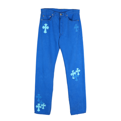BLUE ON BLUE CROSS PATCH LEVI'S DENIM