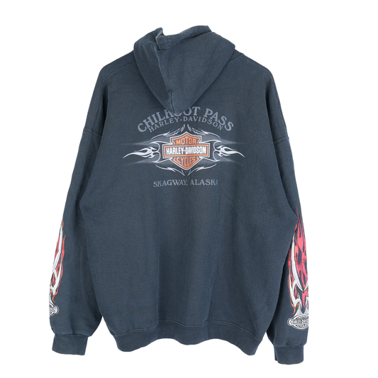 VINTAGE HARLEY-DAVIDSON FLAME ZIP UP HOODIE