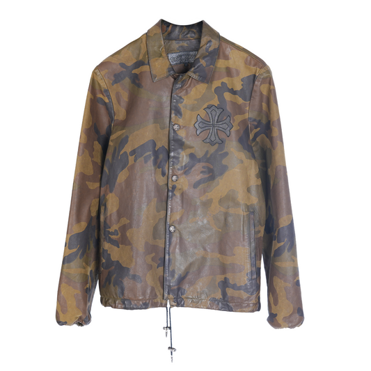 CHROME HEARTS CAMO LEATHER JACKET
