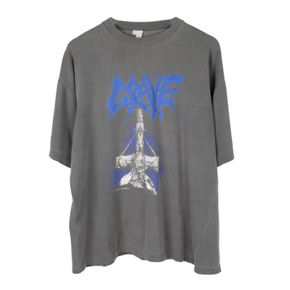 VINTAGE 1991 GRAVE INTO GRAVE LIVE THE HORROR TEE