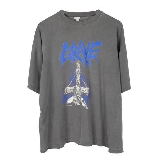 VINTAGE 1991 GRAVE INTO GRAVE LIVE THE HORROR TEE