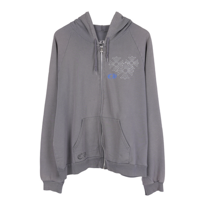 CHROME HEARTS VINTAGE SPIRAL LOGO ZIP UP HOODIE