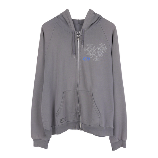 CHROME HEARTS VINTAGE SPIRAL LOGO ZIP UP HOODIE