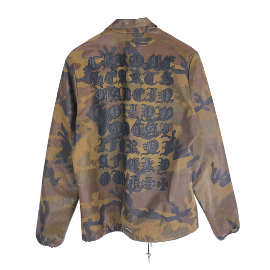 CHROME HEARTS CAMO LEATHER JACKET