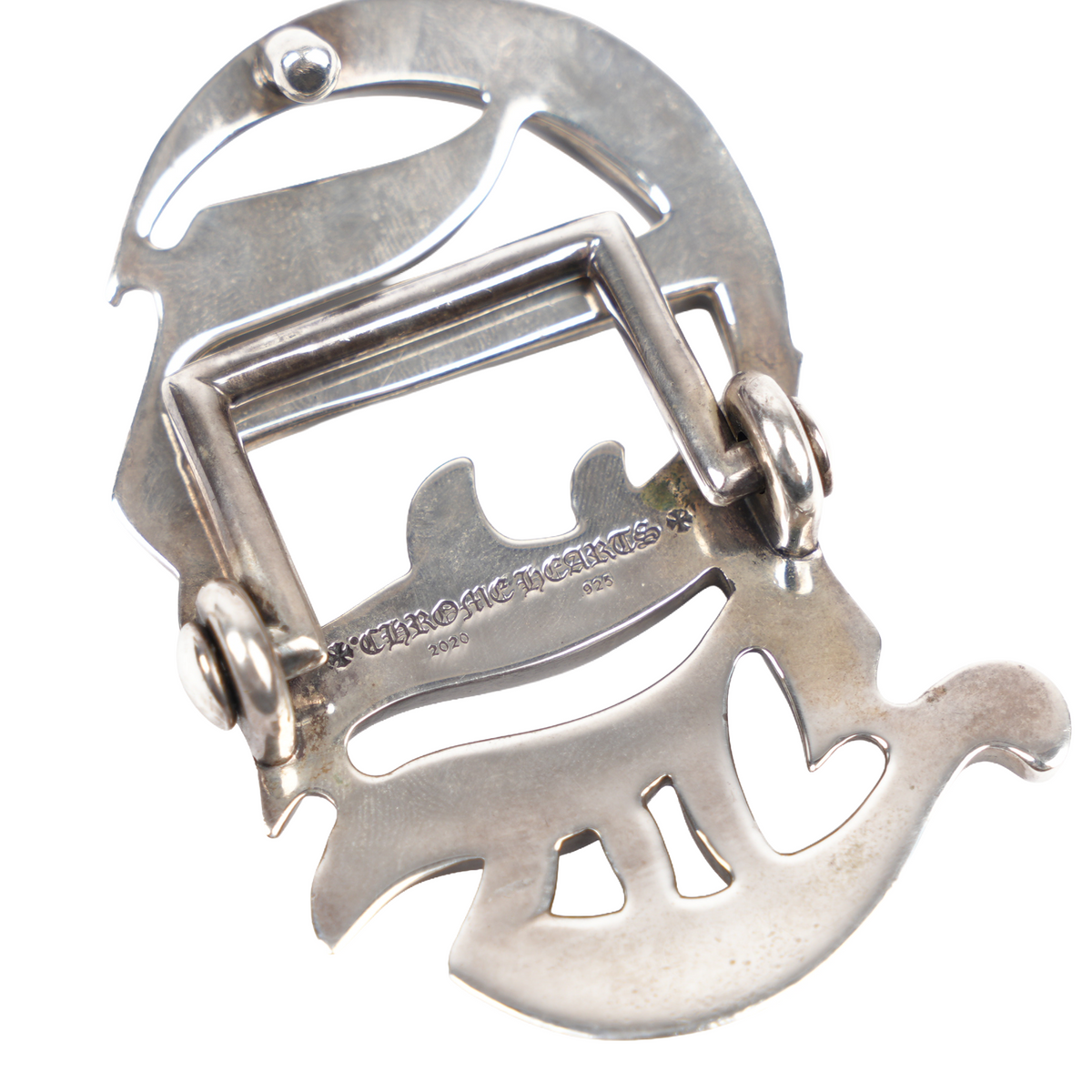 CHROME HEARTS 1 INCH SILVER CH BELT BUCKLE