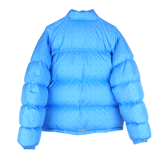 CHROME HEARTS BLUE PLUS MONOGRAM DOWN PUFFER JACKET