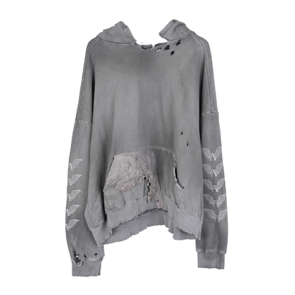 ALEXANDER DIGENOVA LEATHER PATCH HOODIE
