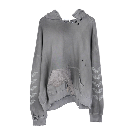 ALEXANDER DIGENOVA LEATHER PATCH HOODIE