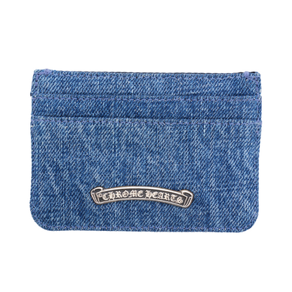CHROME HEARTS DENIM PATCH CARD HOLDER