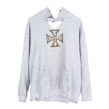 WCC GREY THRASHED HOODIE