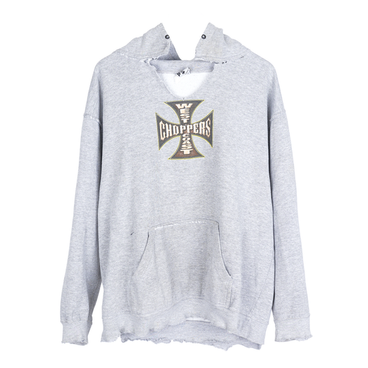 WCC GREY THRASHED HOODIE