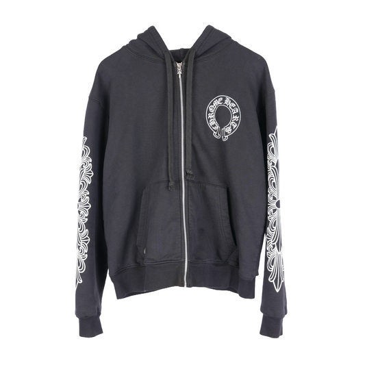 CHROME HEARTS FLORAL THERMAL ZIP UP HOODIE
