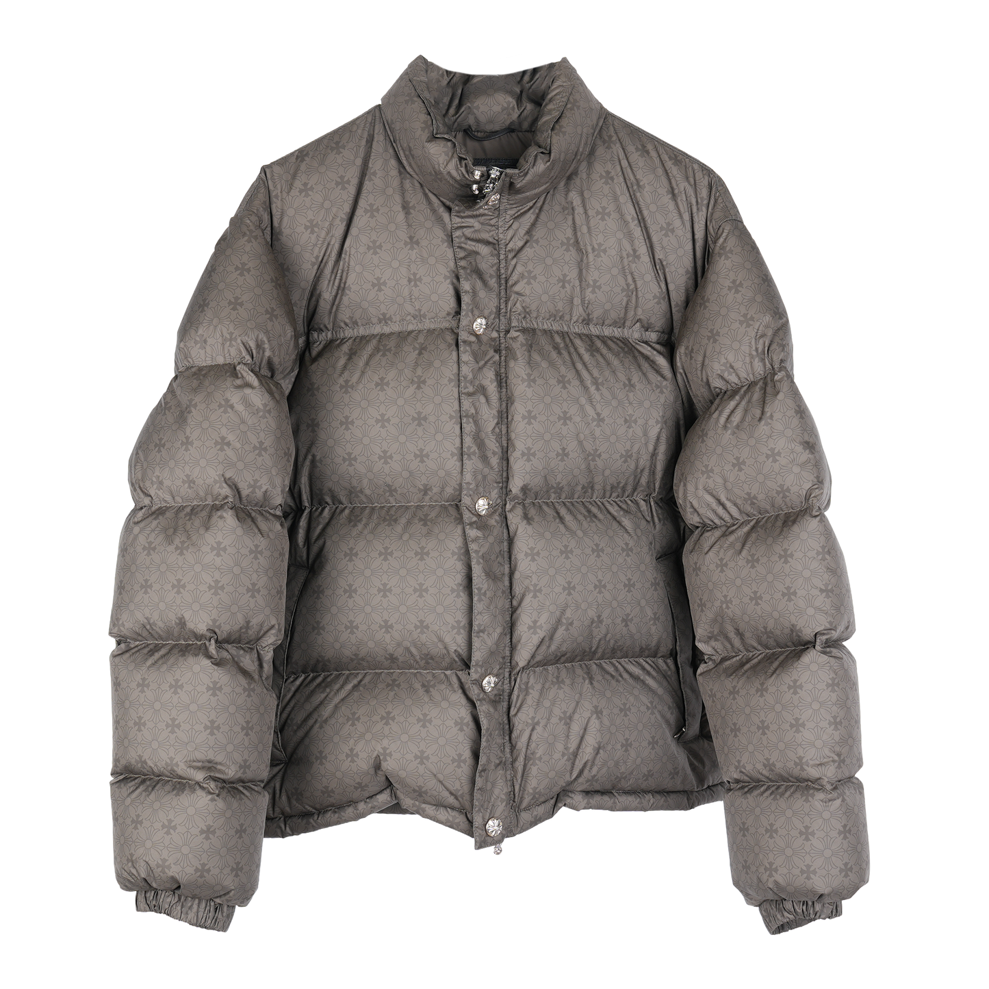 CHROME HEARTS ARMY GREEN OLIVE PLUS MONOGRAM DOWN PUFFER JACKET