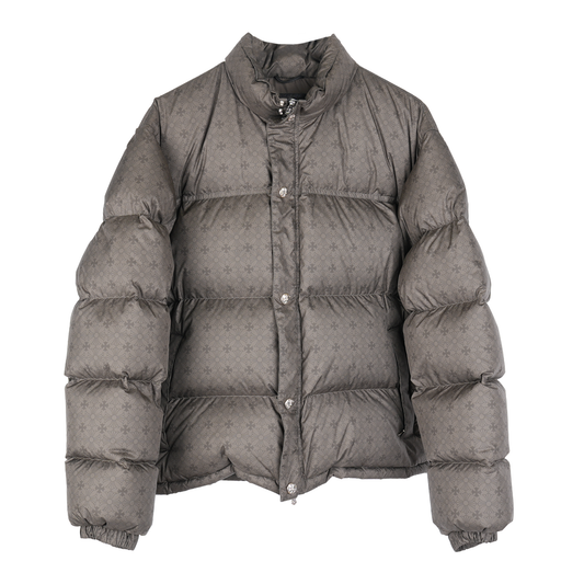 CHROME HEARTS ARMY GREEN OLIVE PLUS MONOGRAM DOWN PUFFER JACKET