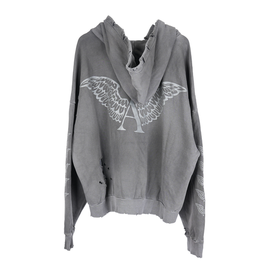 ALEXANDER DIGENOVA LEATHER PATCH HOODIE