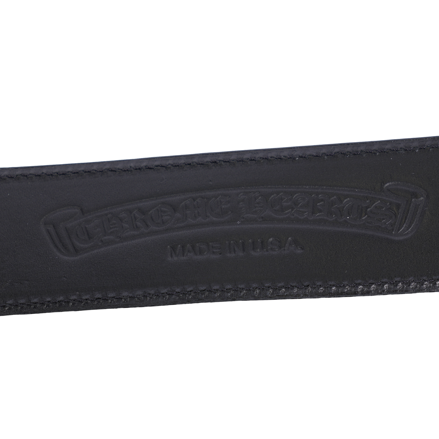 CHROME HEARTS OVAL BUCKLE WITH BLACK STRAP