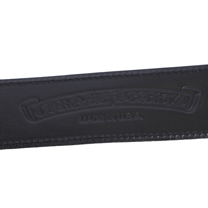 CHROME HEARTS OVAL BUCKLE WITH BLACK STRAP