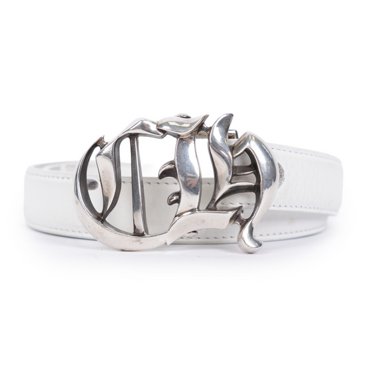 CHROME HEARTS 1 INCH CH BUCKLE WITH WHITE STRAP