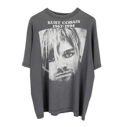 VINTAGE FADED KURT COBAIN EURO BOOTLEG MEMORIAL TEE