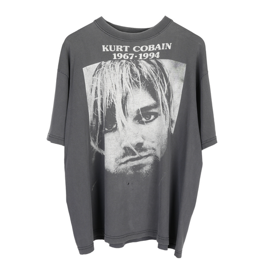 VINTAGE FADED KURT COBAIN EURO BOOTLEG MEMORIAL TEE