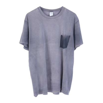 VINTAGE GREY BOXY BLANK POCKET TEE
