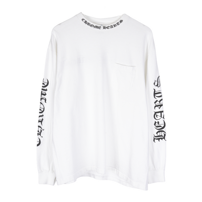 CHROME HEARTS VINTAGE WHITE SCROLL LONG SLEEVE