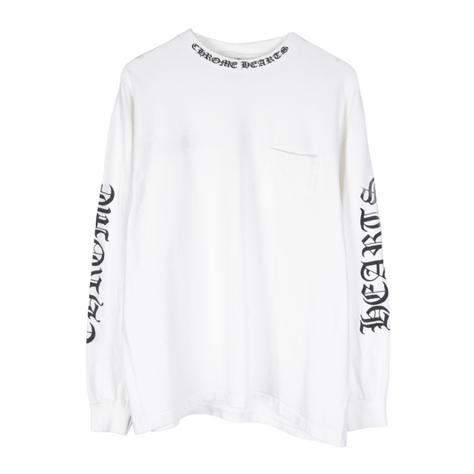 CHROME HEARTS VINTAGE WHITE SCROLL LONG SLEEVE