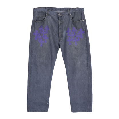 CHROME HEARTS PURPLE ST. BARTH LEVI DENIM