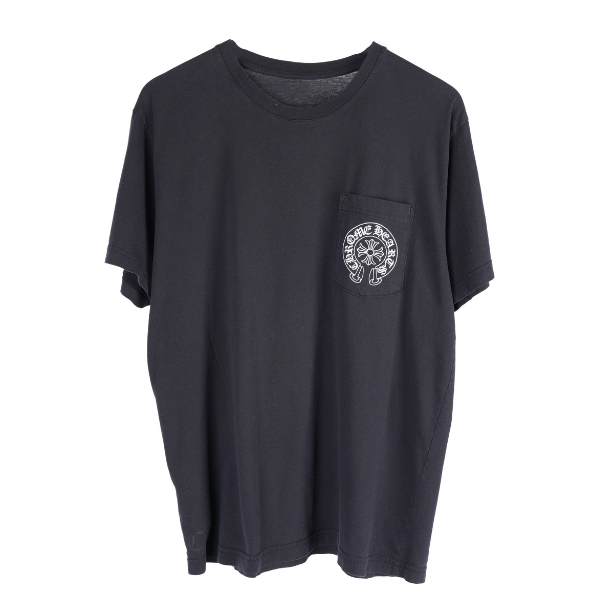 CHROME HEARTS BLACK HORSESHOE LOGO POCKET TEE