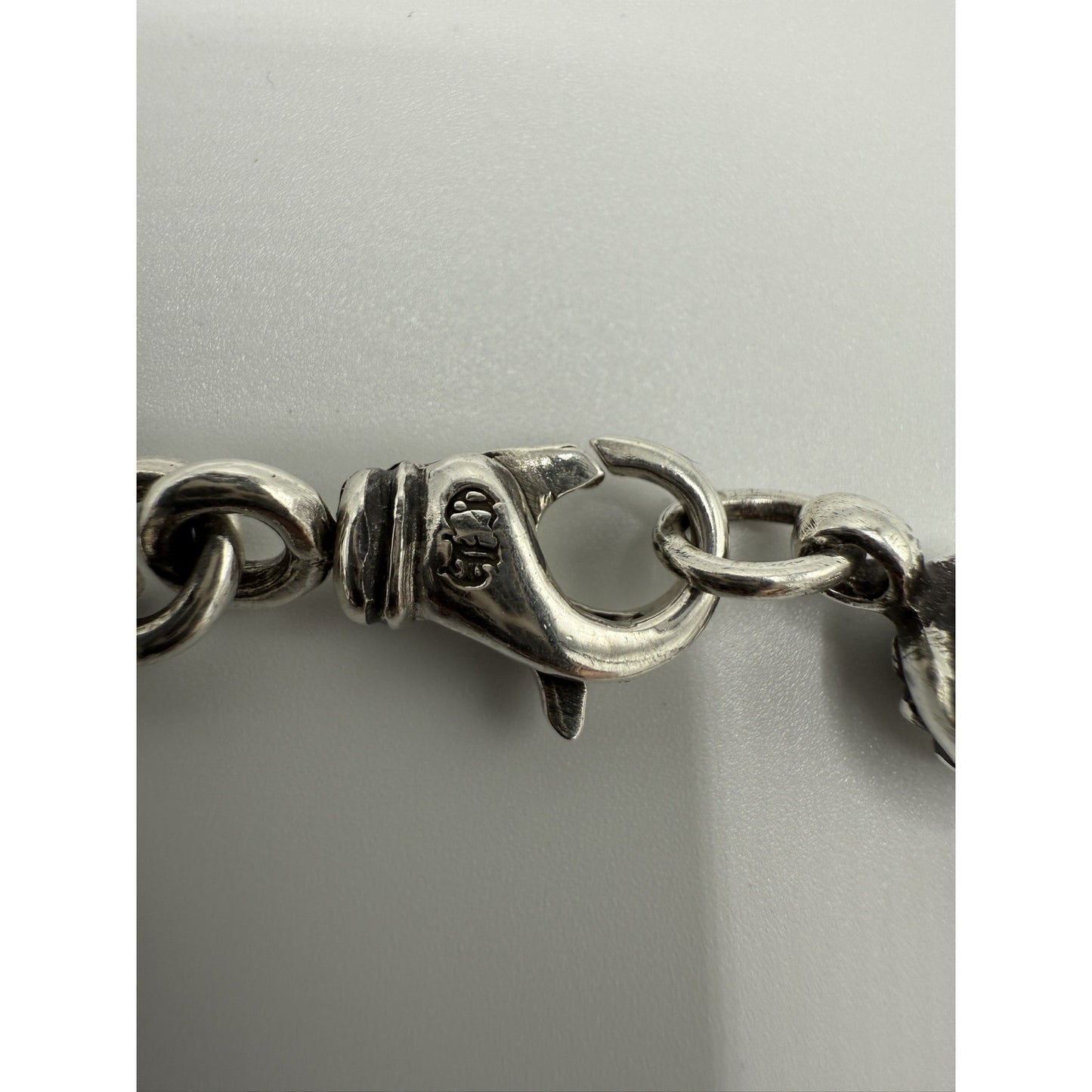 CHROME HEARTS SILVER DICE BALL BRACELET 8 LINK LOBSTER