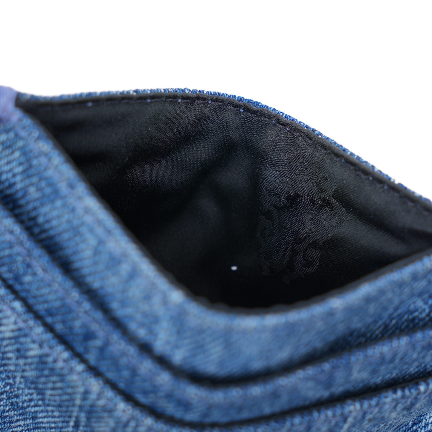 CHROME HEARTS DENIM PATCH CARD HOLDER