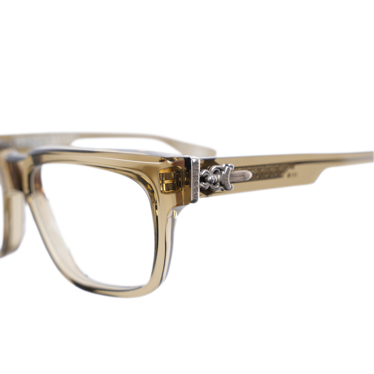 CHROME HEARTS CLEAR GREEN BOX-OFFICER GLASSES