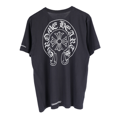 CHROME HEARTS BLACK HORSESHOE LOGO POCKET TEE
