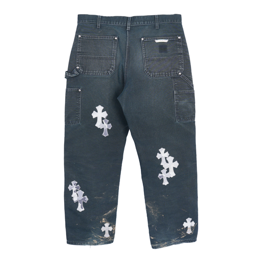 CHROME HEARTS SEX RECORDS DOUBLE KNEE CARPENTER PANTS
