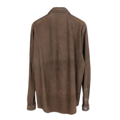 CHROME HEARTS VINTAGE SUEDE BUTTON-UP JACKET