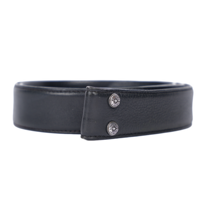 CHROME HEARTS BLACK LEATHER STRAP SZ 36