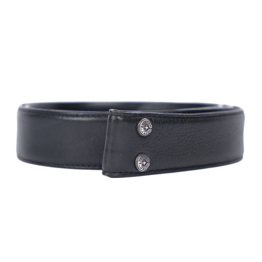 CHROME HEARTS BLACK LEATHER STRAP SZ 36
