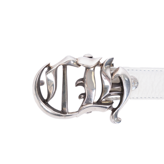 CHROME HEARTS 1 INCH CH BUCKLE WITH WHITE STRAP