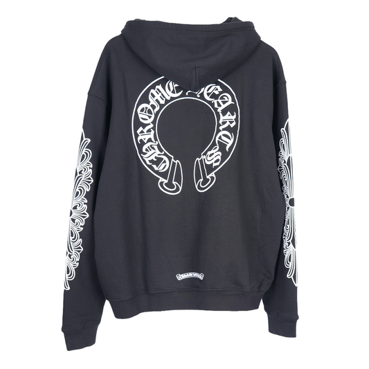 FLORAL HORSESHOE ZIP UP THERMAL HOODIE