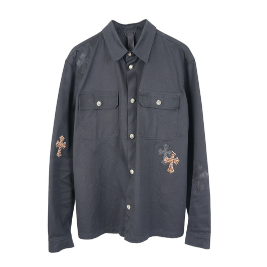 CHROME HEARTS CHEETAH PATCH WORK JACKET