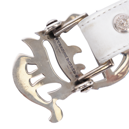 CHROME HEARTS 1 INCH CH BUCKLE WITH WHITE STRAP