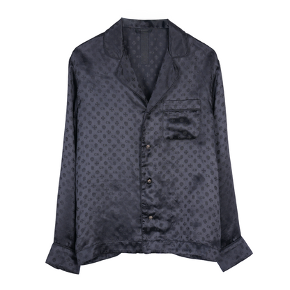 CHROME HEARTS SILK BLACK PAJAMA SHIRT