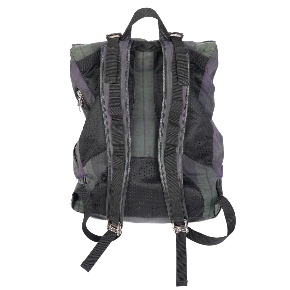 CHROME HEARTS CROSS PATCH PLAID GUNSLINGER MOTO BACKPACK